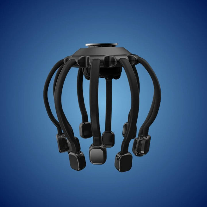 CalmFlow Smart Electric Octopus Head Massager | Scalp Massage - Stress Relief - Improved Sleep - Multi-Directional Vibration Head Massager Bowlift
