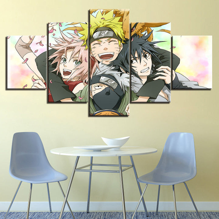 Anime Friends - Canvas Wall Art Painting | Bowlift
