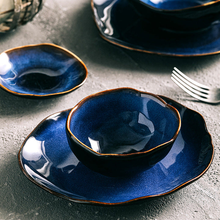 Ocean Waves Deep Blue Plate | Bowlift
