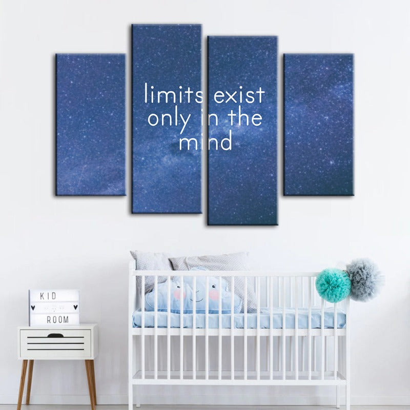 4 Piece Galaxy Motivation - Canvas Wall Art Painting | Bowlift