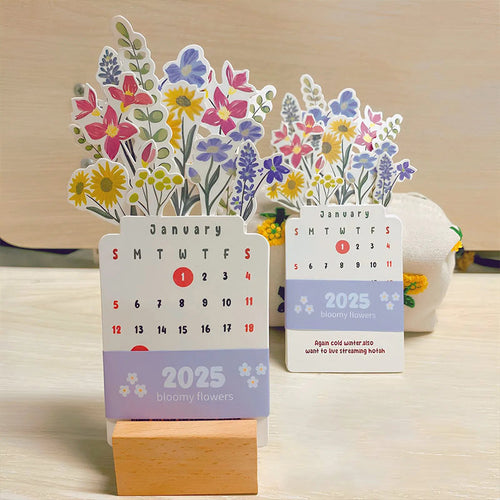 BowLift | 2025 Bloomy Flowers Desk Calendar