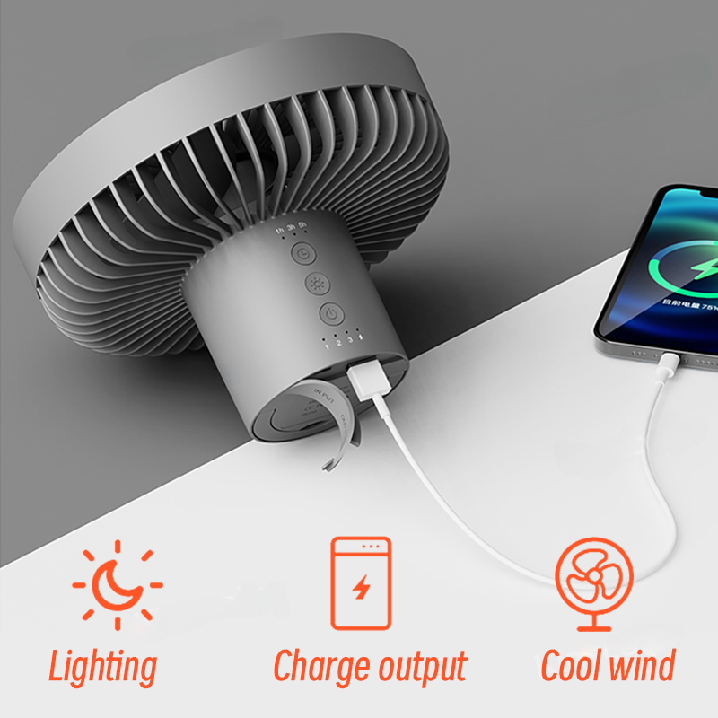 BowLift | Portable Rechargeable Fan with LED and Built in Power Bank