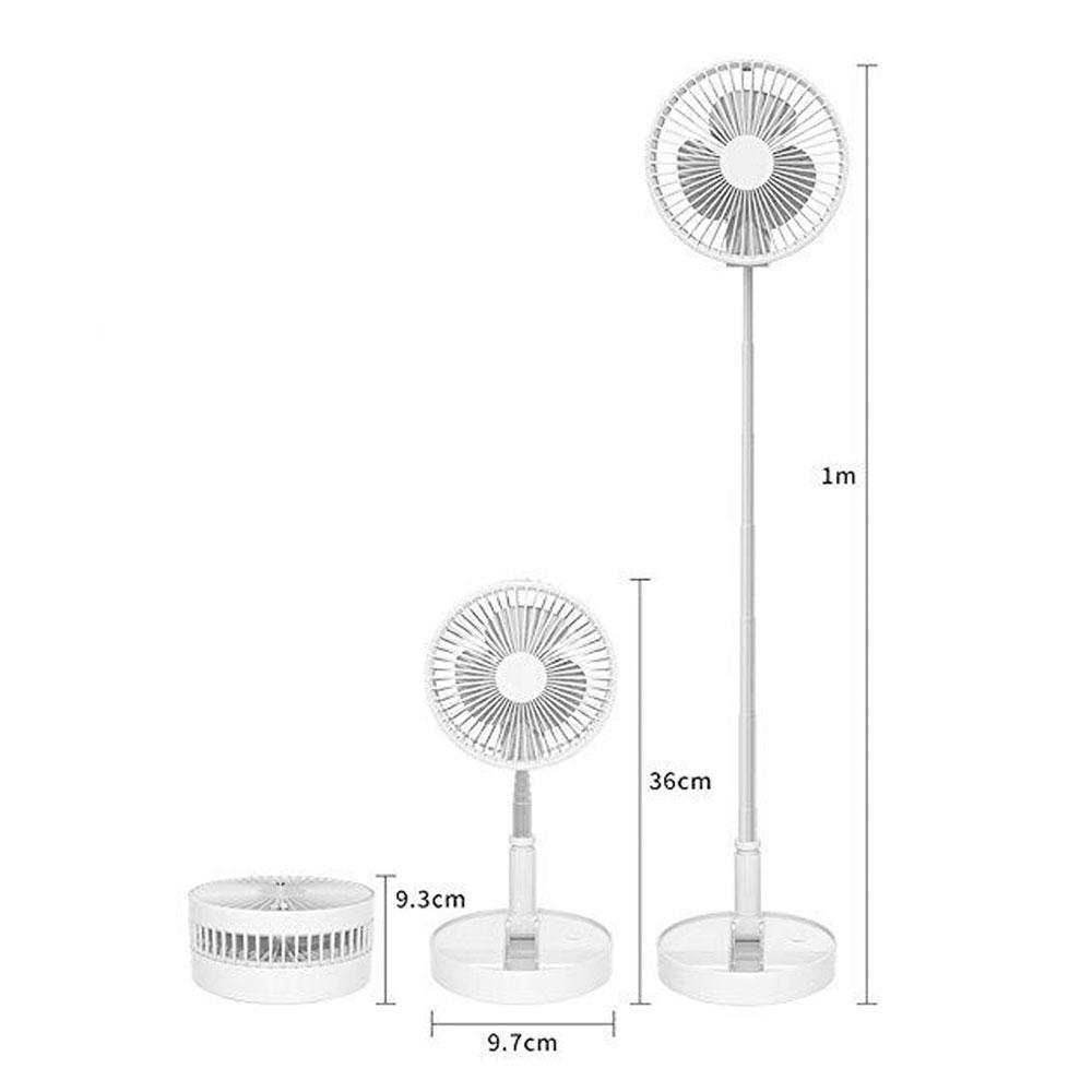 Telescope collapsible USB charging fan | Bowlift