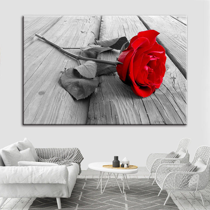 Lonely Rose - Canvas Wall Art Painting | Bowlift