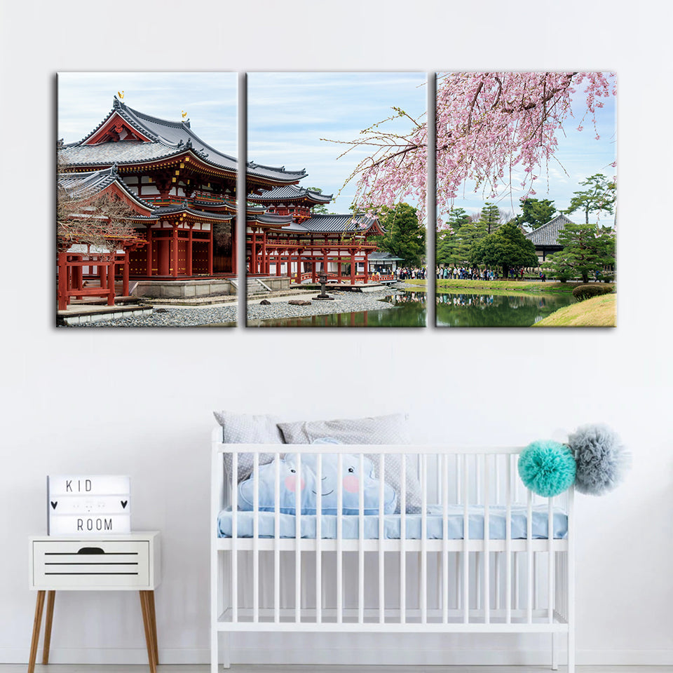 Temple Park 3 Piece - Canvas Wall Art Painting | Bowlift