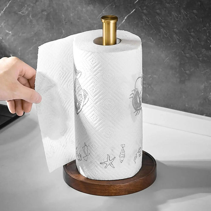 BowLift | Marble paper towel holder – gold details for exceptional style