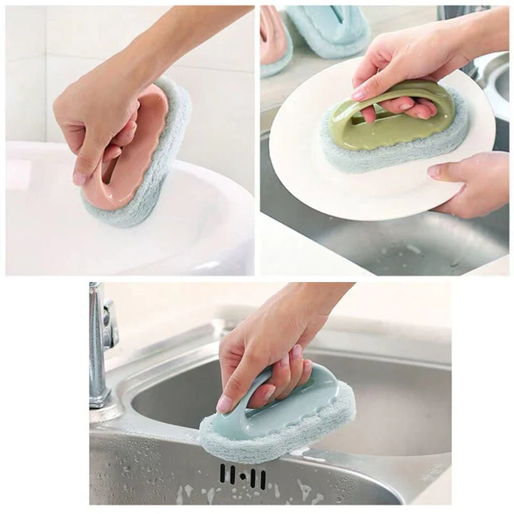 Multipurpose Sponge Brush With Easy Handle Bowlift