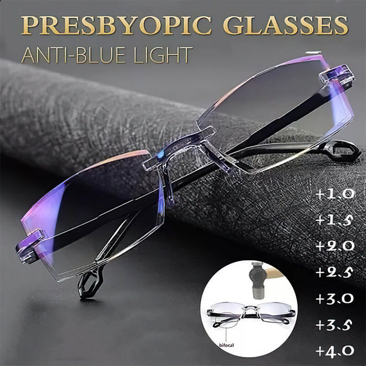 BowLift | 2024 new high hardness anti-blue light sapphire reading glasses dual focus intelligent reading glasses