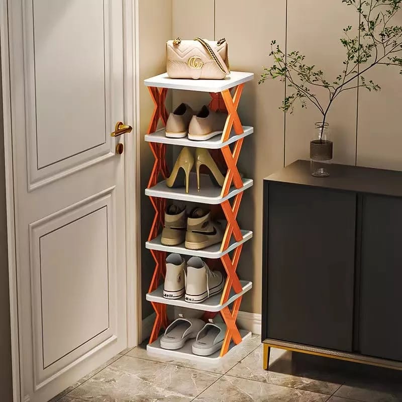 6 layer Simple Shoe Rack Plastic Simple Shelf (Free Delivery) Bowlift