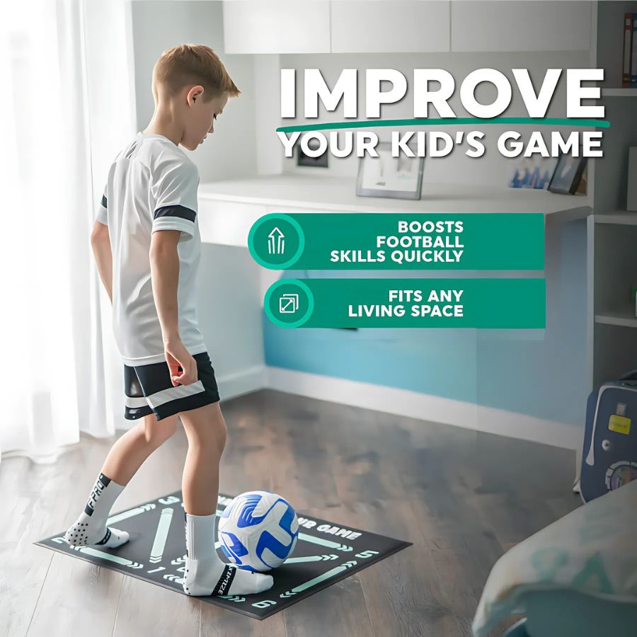 BowLift | Football Pro Training Mat | Anti-Slip, 2x2m Size  for Skill Enhancement and Home Training
