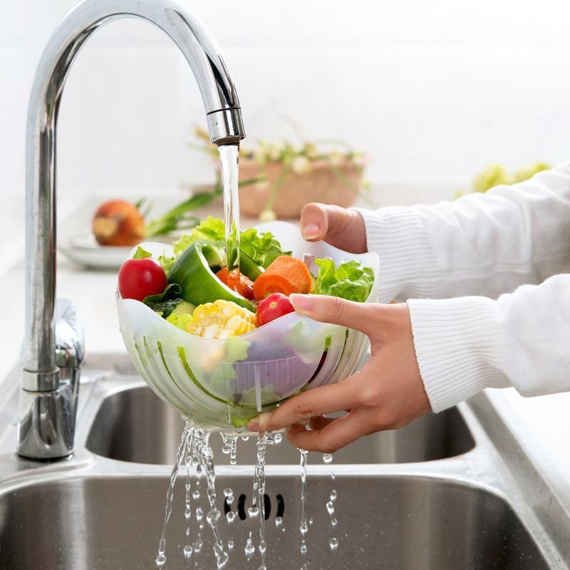 BowLift | 3in1 Vegetable Draining Cutter Basket