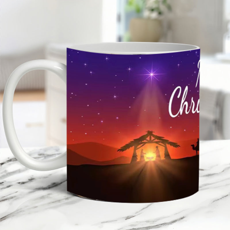BowLift | Vintage Christmas Nativity Scene Mug