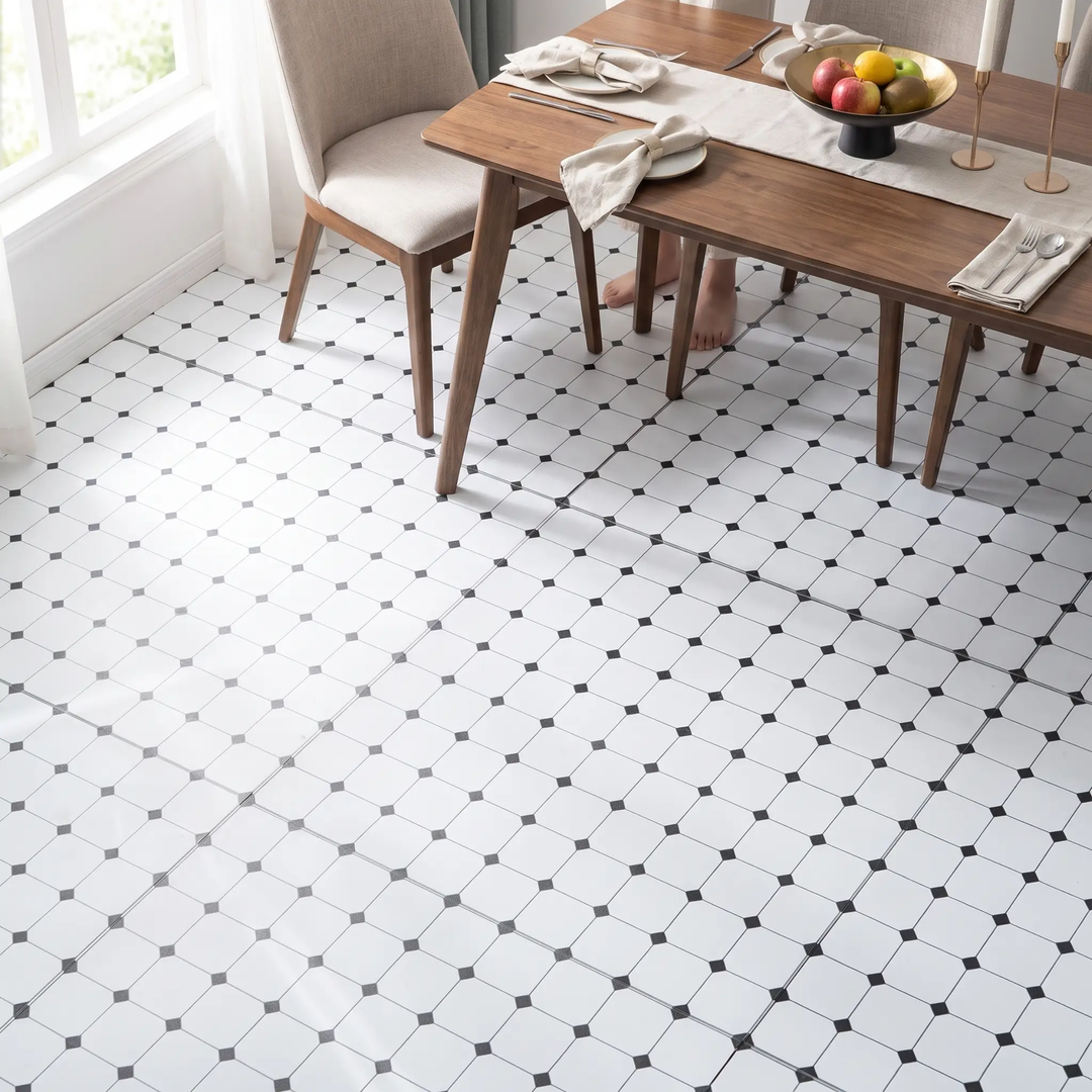 BowLift | Peel and Stick PVC Flooring Matt Vinyl Flooring with Stone Look