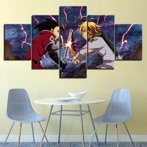 5 Piece The Seven Deadly Sins - Canvas Wall Art Painting | Bowlift