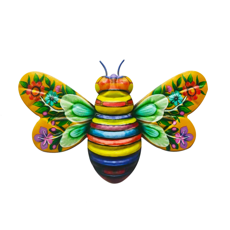 BowLift | Iron Bee Art Sculpture Hanging Wall Decorations for Garden