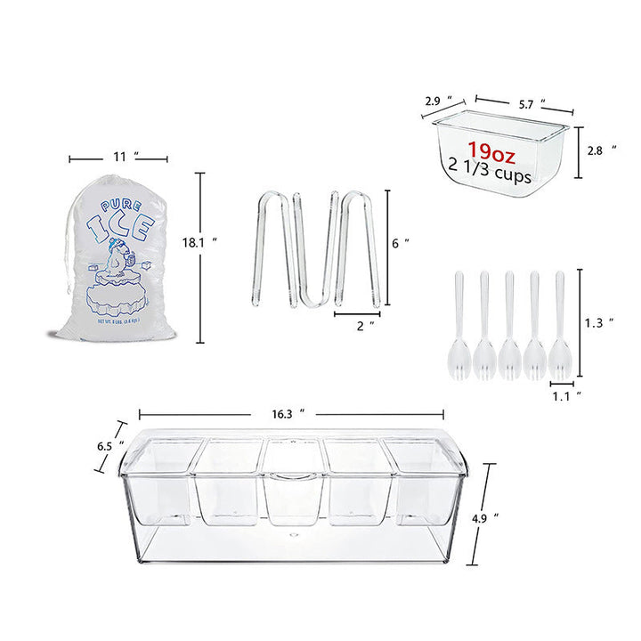 Ice Chilled Condiment Tray Set | Bowlift