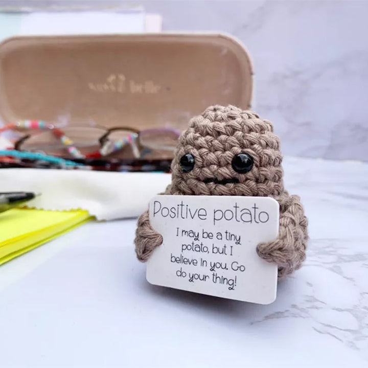 Funny Gift Knitted Positive Potato Bowlift