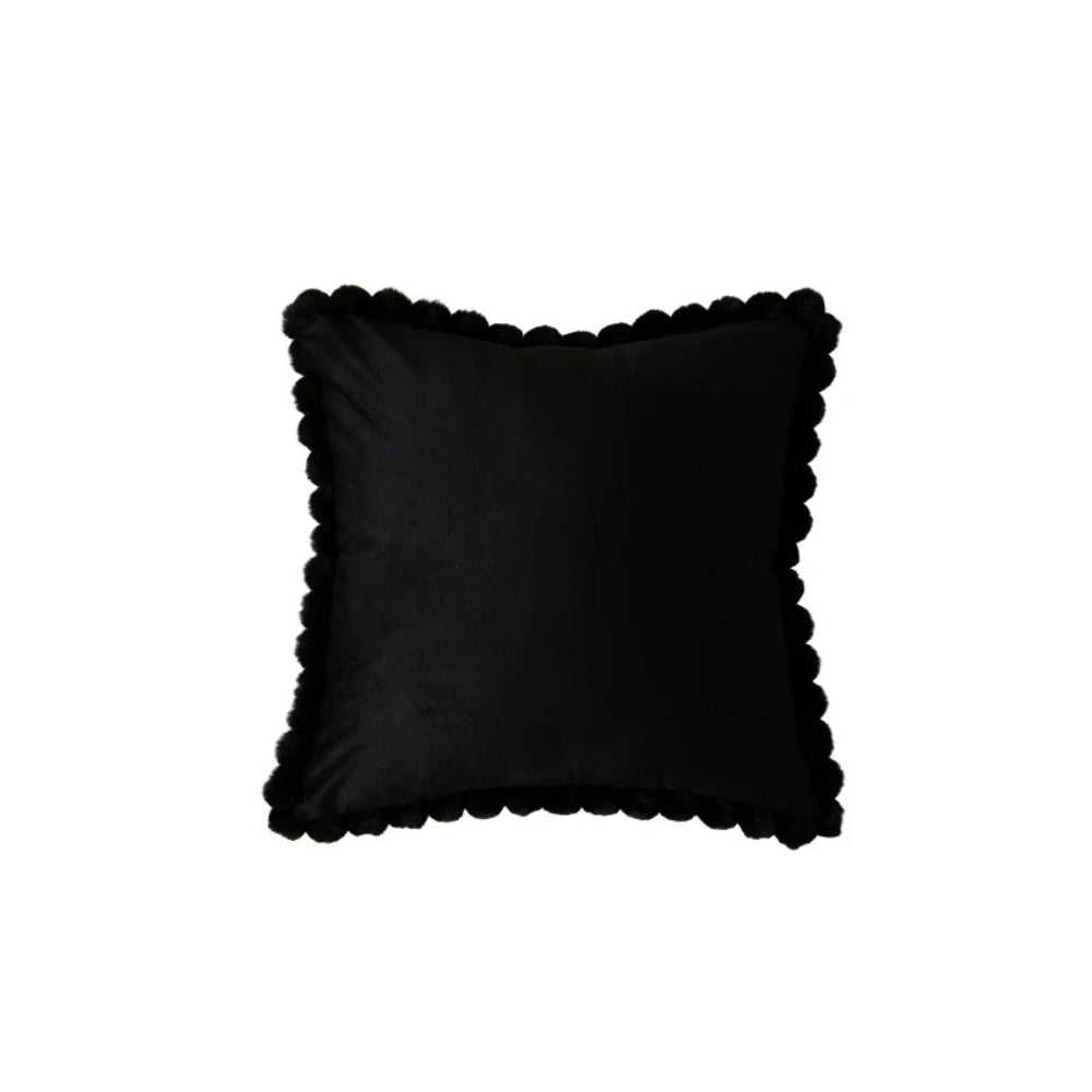 BowLift | Velvet Pom-Pom Trim Cushion Cover