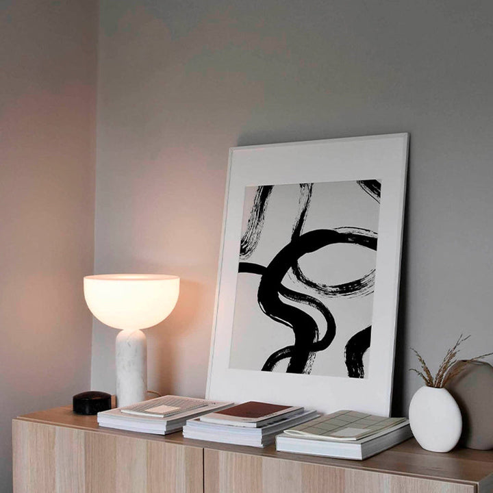 BowLift | MarbleLuxe Lamp - Luxurious Marble Table Lamp with Golden Accents