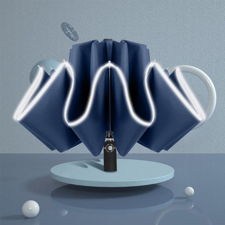 Windproof parasol and umbrella with LED | Bowlift