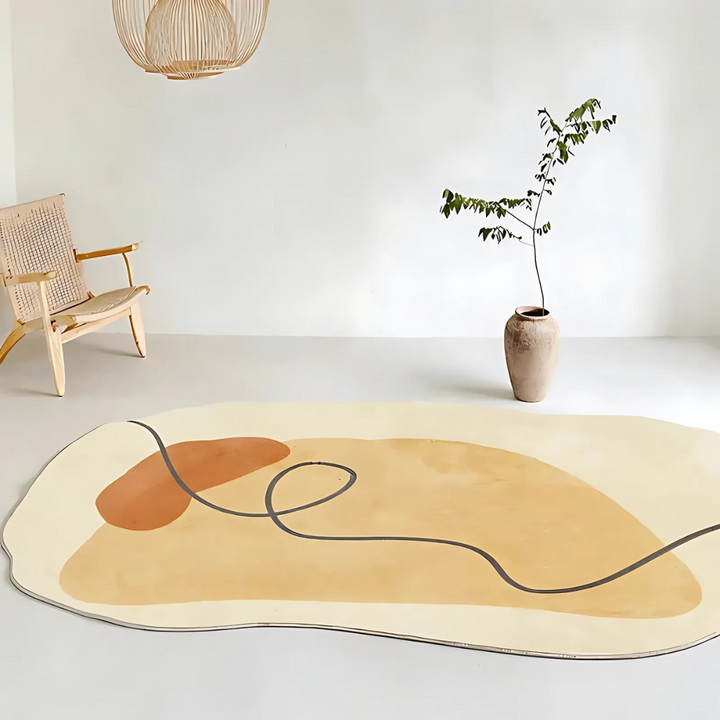 BowLift | Soft Washable Rug – Modern Living Room Carpet with Irregular Design