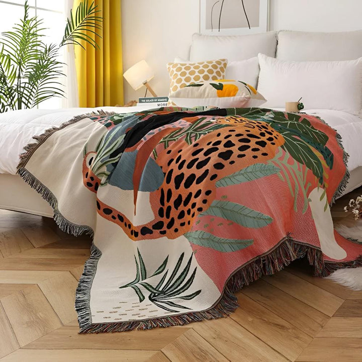 BowLift | Jungle Leopard Patterned Throw Blanket