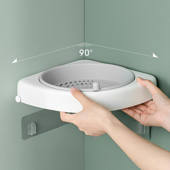Bathroom Corner Rotatable Shelf | Bowlift