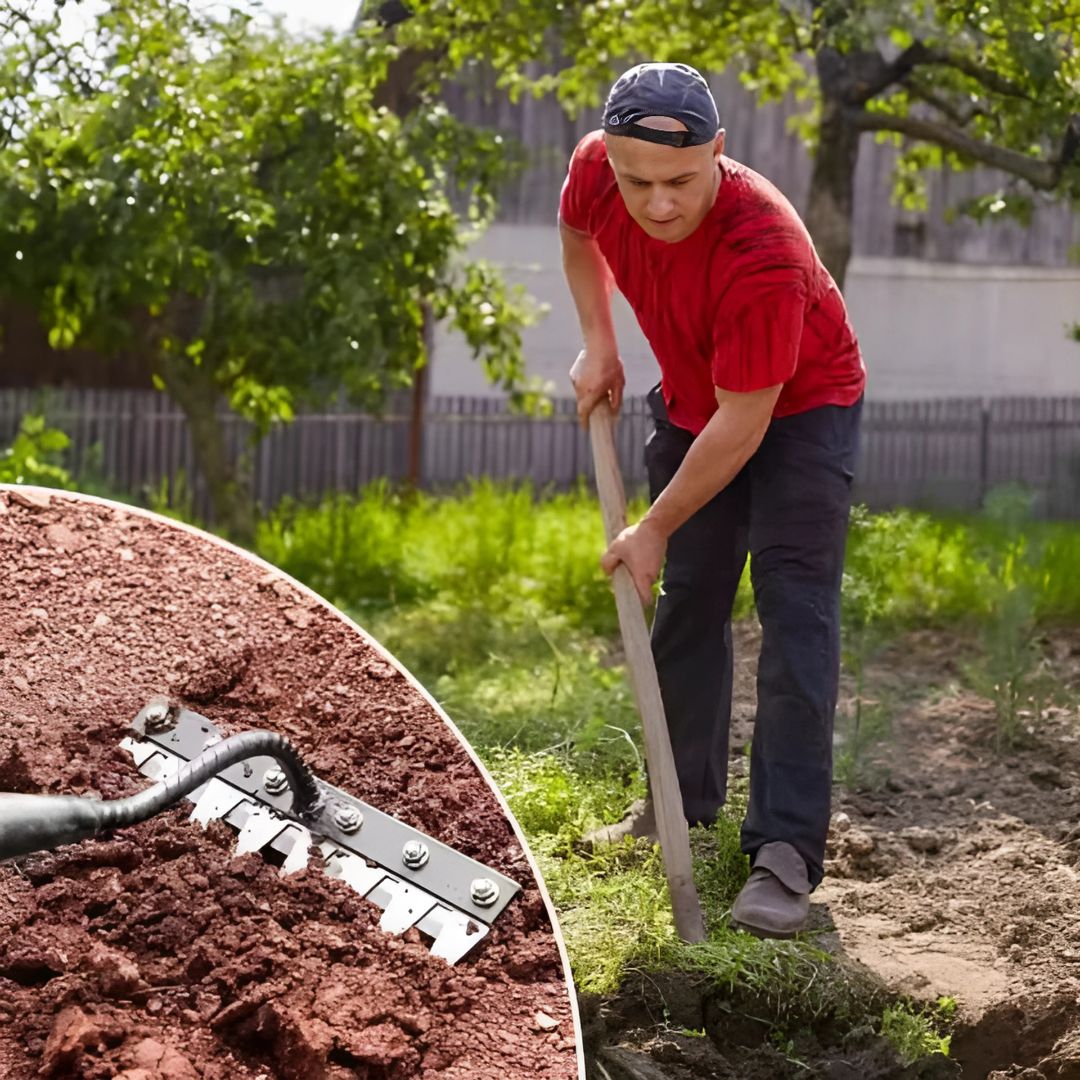 BowLift | Weeding Rake | Ultra-Durable Steel Teeth & Ergonomic Handle for Effortless Garden Maintenance