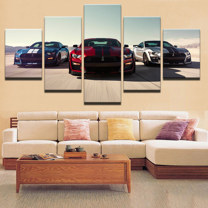 Racing Luxury Cars 5 Piece - Canvas Wall Art Painting | Bowlift