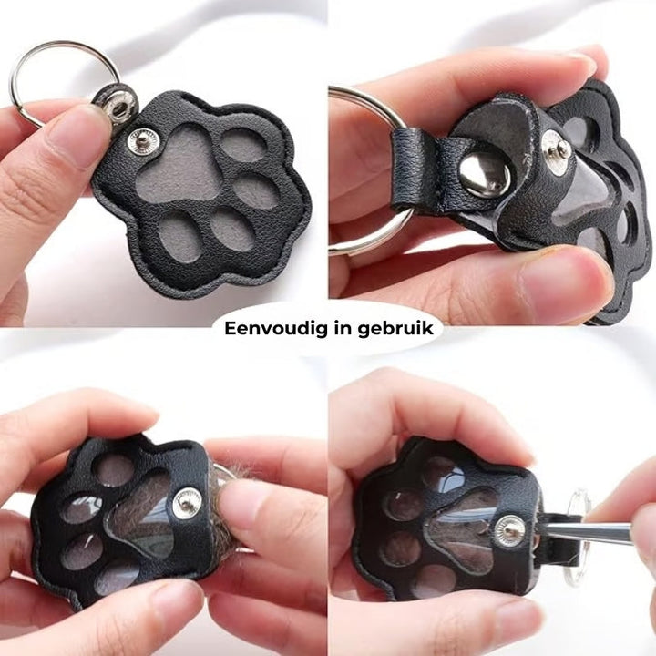 BowLift | PawMemorie Keychain – Memorial Pendant with Paw Print and Inner Compartment