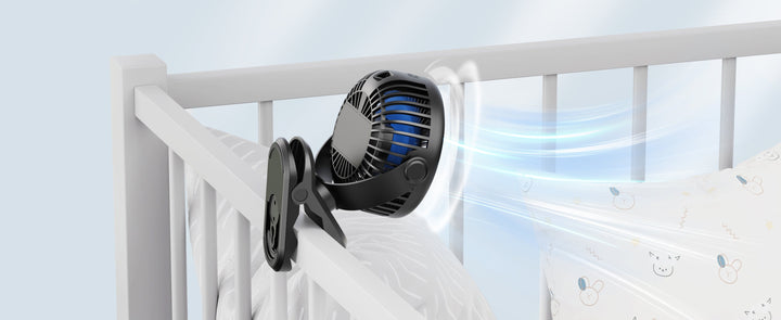 Portable Clip on Fan - Battery Operated Stroller Fan | Bowlift