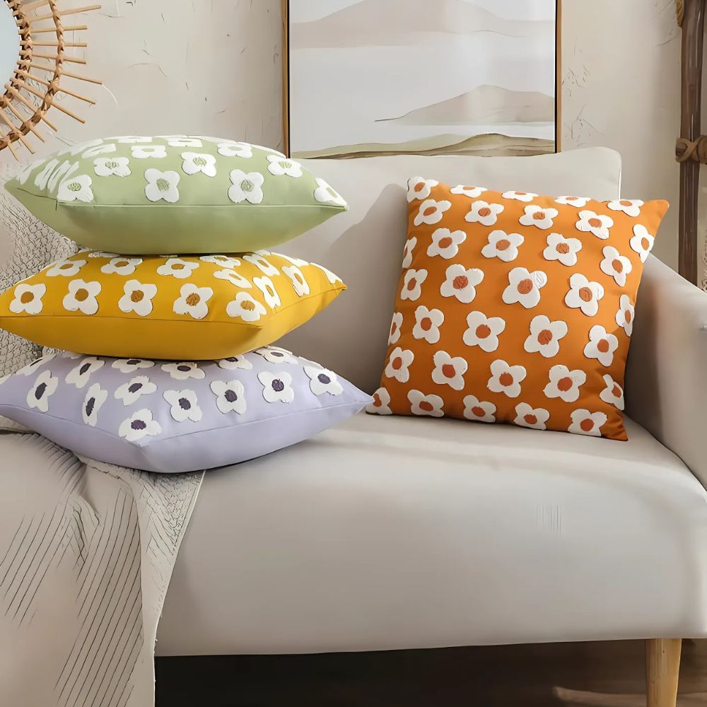 BowLift | Lustrous Floral Embroidered Cushion Cover