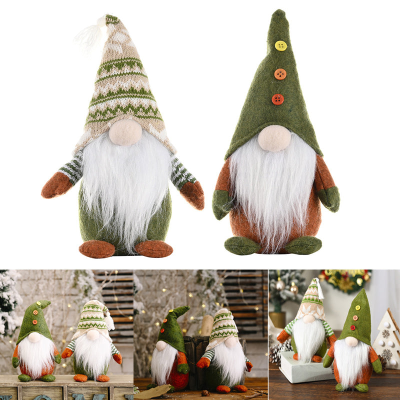 BowLift | Christmas Green Faceless Old Man Elf Figurine