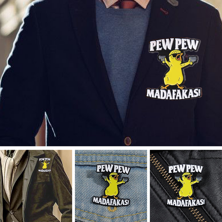 BowLift | Letter & Cartoon Duck Design Brooch