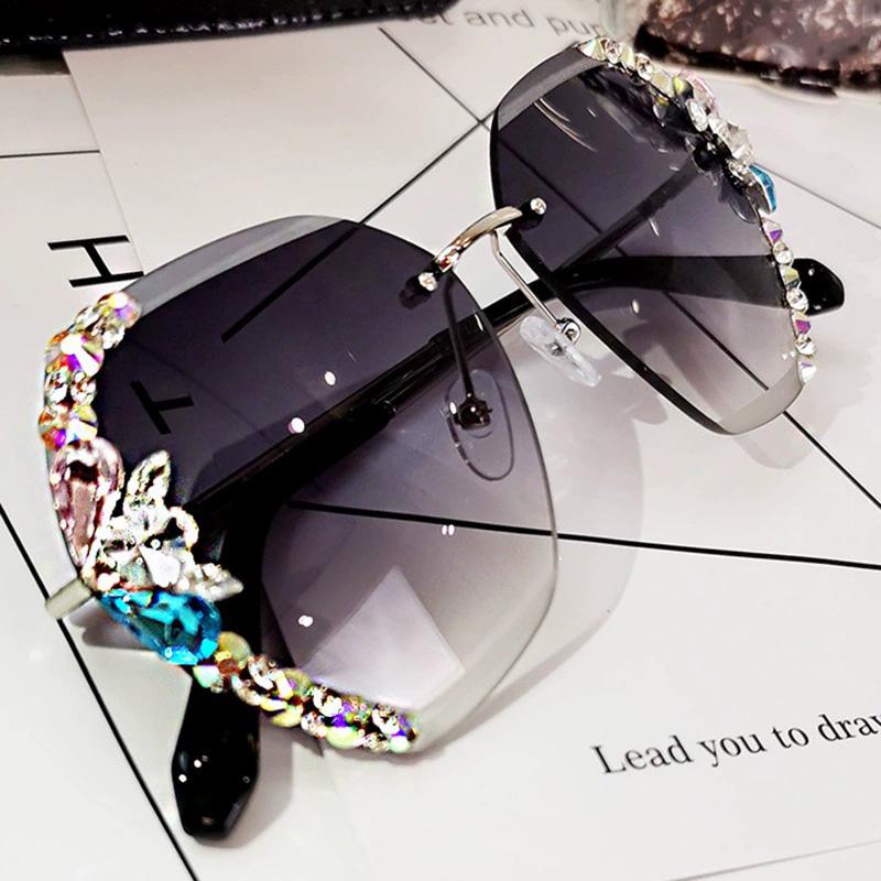 BowLift | 2022 Vintage Fashion Rimless Crystal Sunglasses