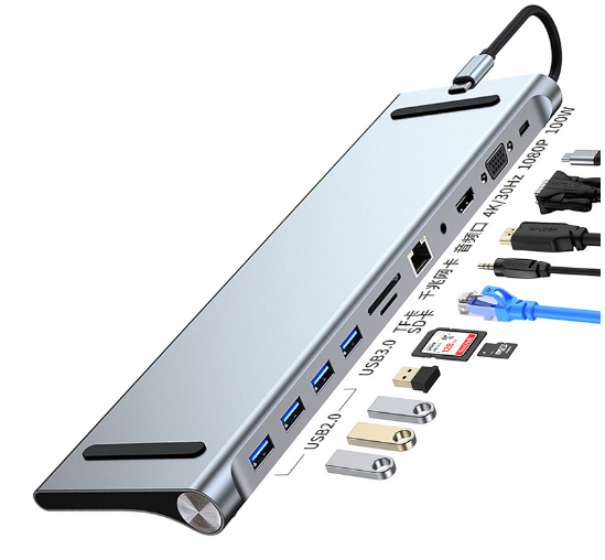 BowLift | LapStation Pro – 11-in-1 USB-C Laptop Docking Station with HDMI, Ethernet & SD Card Ports