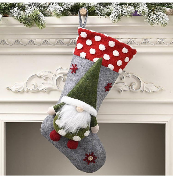 BowLift | Christmas Decorative Supplies Lambswool Three-dimensional Christmas Socks