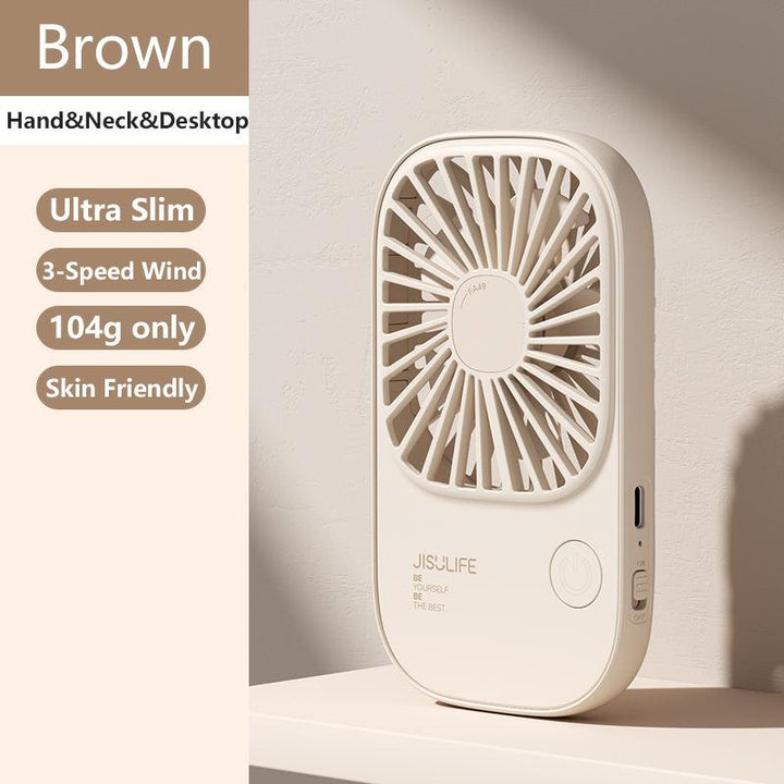 Mini Handheld USB Rechargeable Fan with 3 Speeds, Portable Lash Fan & Desk Stand | Bowlift
