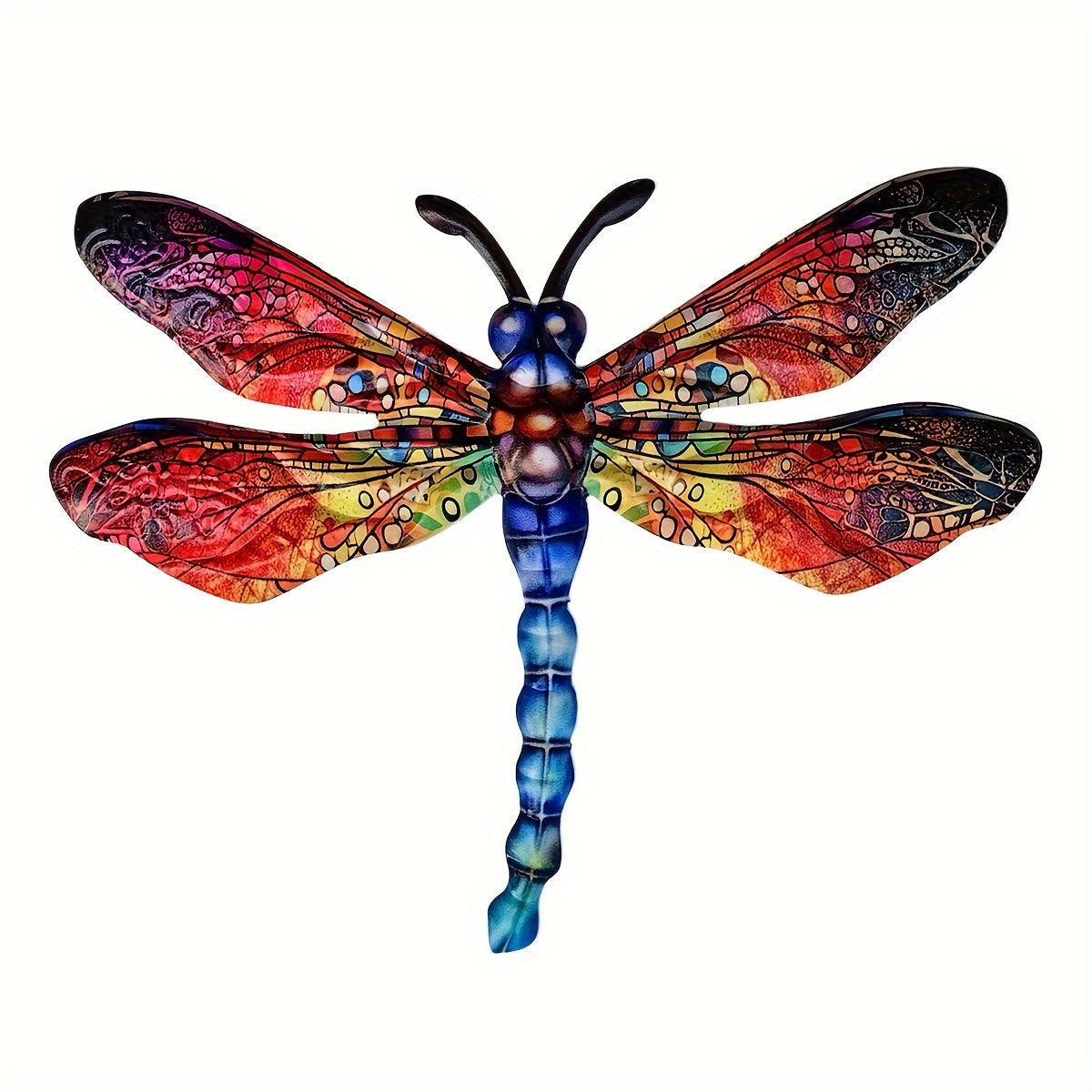 BowLift | 1/2 piece vibrant dragonfly wall art made of metal – artistic outdoor decoration for gardens, homes, and events – durable, versatile, and eye-catching – a perfect gift idea for any occasion