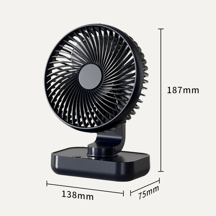 Portable Rechargeable USB Desk Fan with 4 Speeds | Bowlift