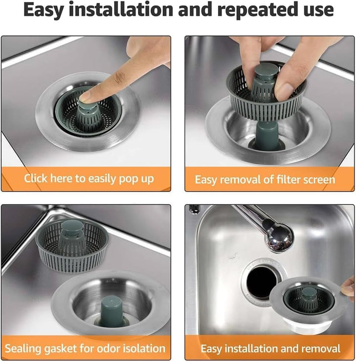 BowLift | New Upgraded Sink Bounce Core Drain Strainer