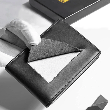 BowLift | Men’s Slim RFID Wallet | Leather Card Holder | Black