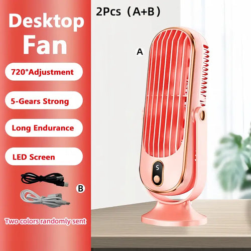 Portable Mini Air Conditioner with USB Charging – 5 Speeds & 720° Rotation | Bowlift