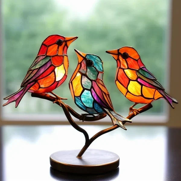BowLift | Colored glass birds that will brighten your interior