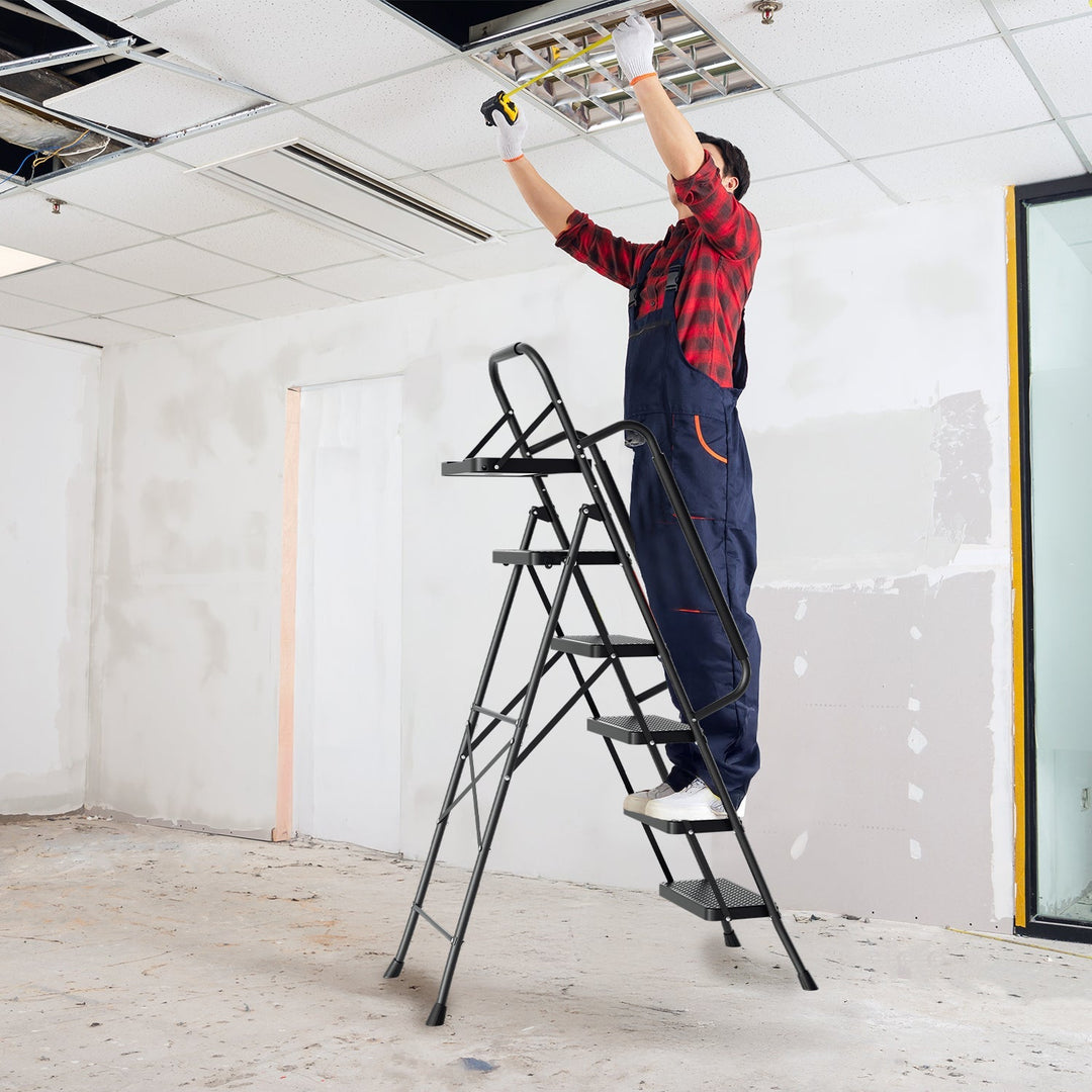 Folding Ladder 4 Steps/5 Steps with Removable Armrests | Bowlift