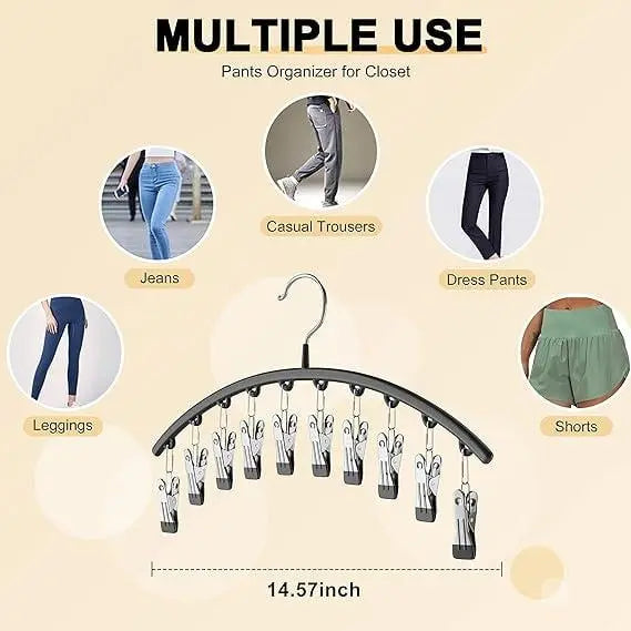 BowLift | 2-piece Set Leggings Organizer Hangers – with 20 Clips for space-saving storage!