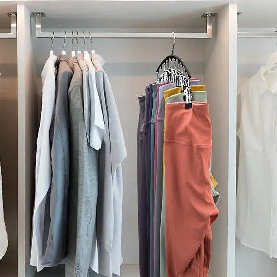 BowLift | 2-piece Set Leggings Organizer Hangers – with 20 Clips for space-saving storage!
