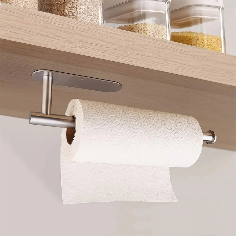 BowLift | 2-piece set wall-mounted paper roll holder – no drilling, space-saving & modern!