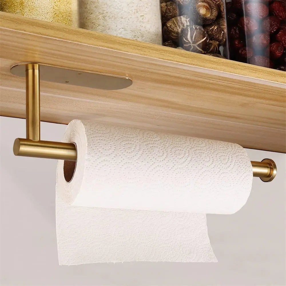 BowLift | 2-piece set wall-mounted paper roll holder – no drilling, space-saving & modern!