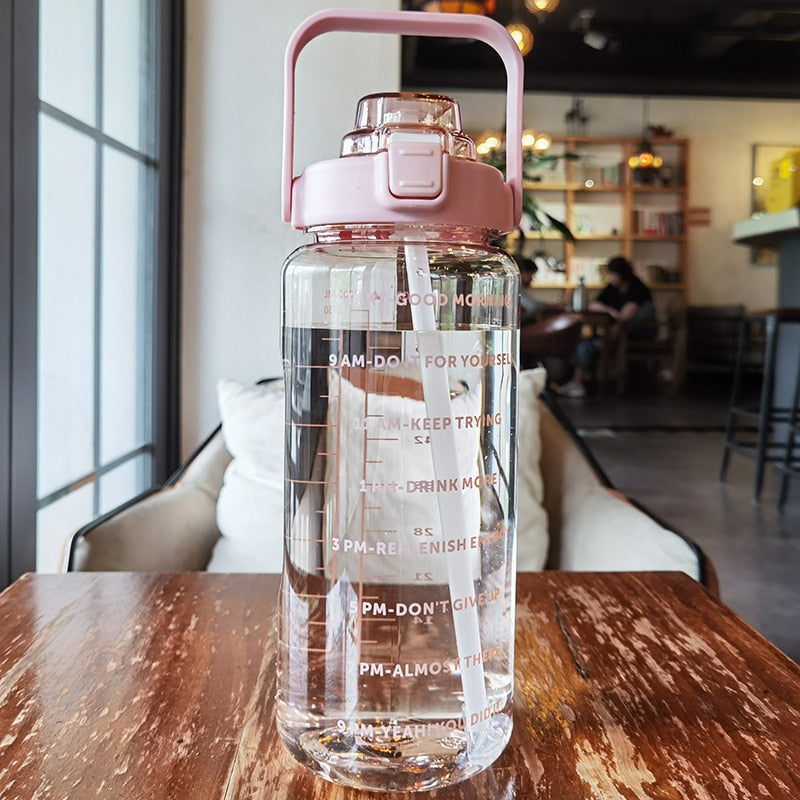 BowLift | 2L Motivational Water Bottle with Time Markers - HydroMotivator